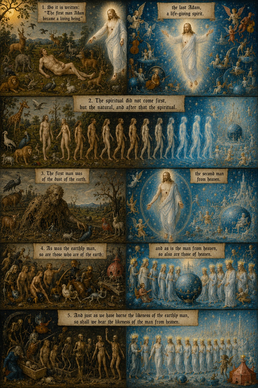 First Adam, Last Adam. Flesh and Blood Cannot Inherit the Kingdom of God.