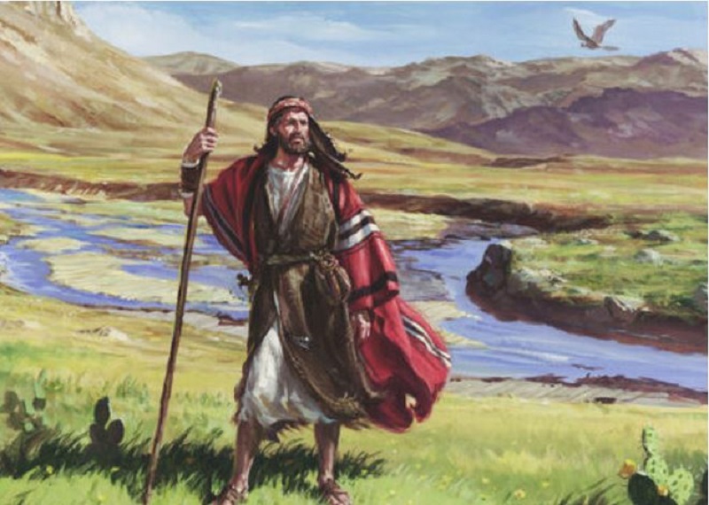 Paul Standing in Valley with Walking Staff