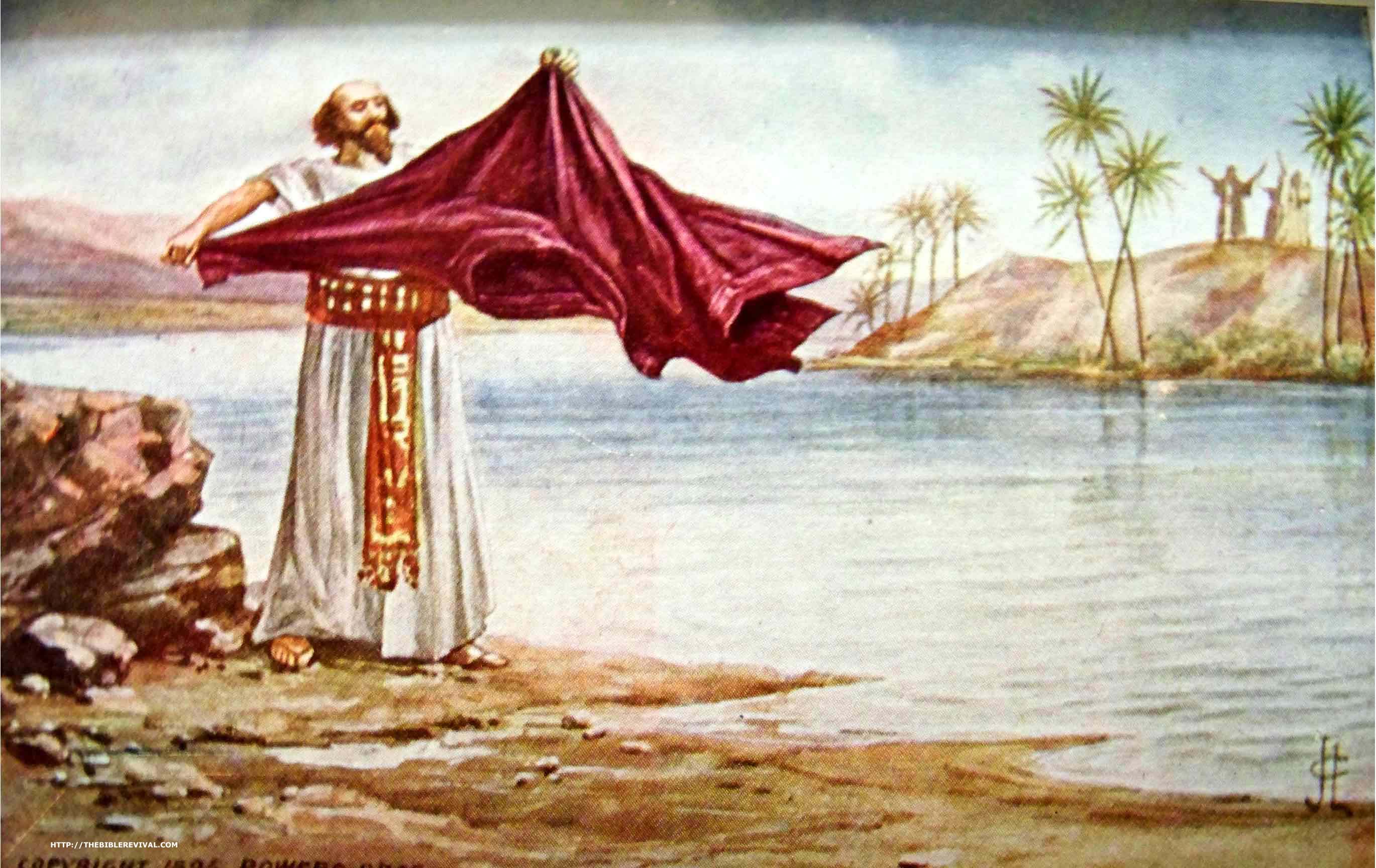 Elisha takes Elijah's Cloak