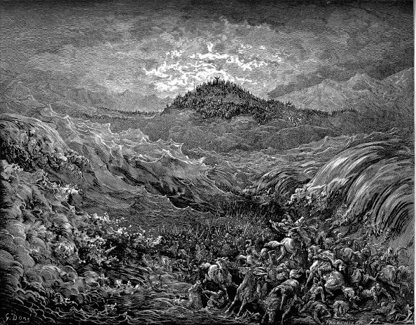 The Egyptians drowned in the Red Sea