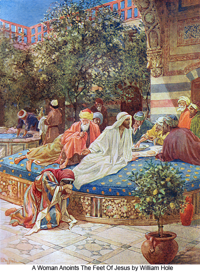 Jesus' Feet Anointed by a Woman