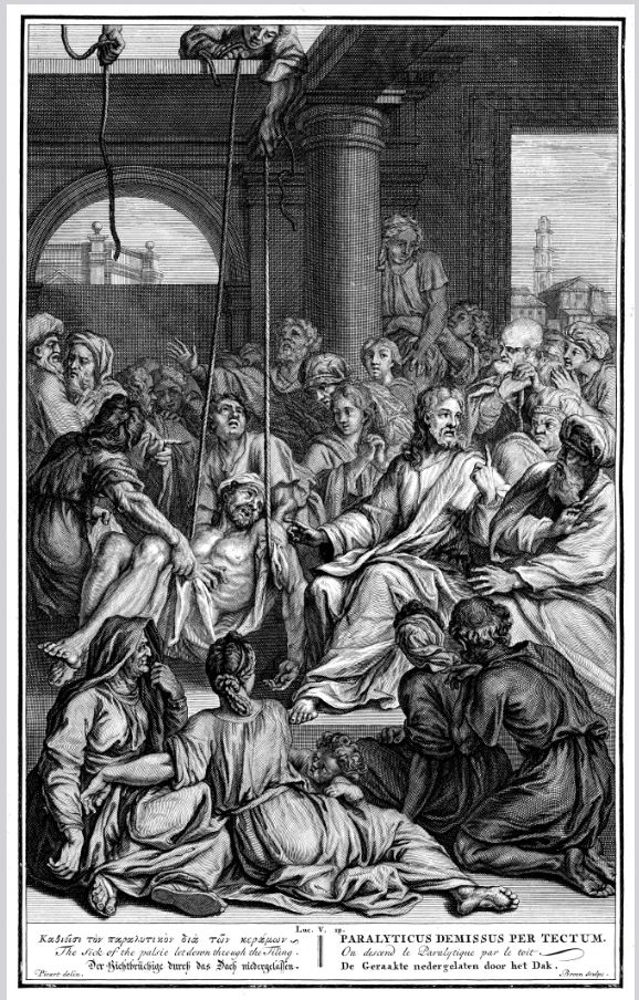 Jesus Heals Paralytic Lowered from Roof