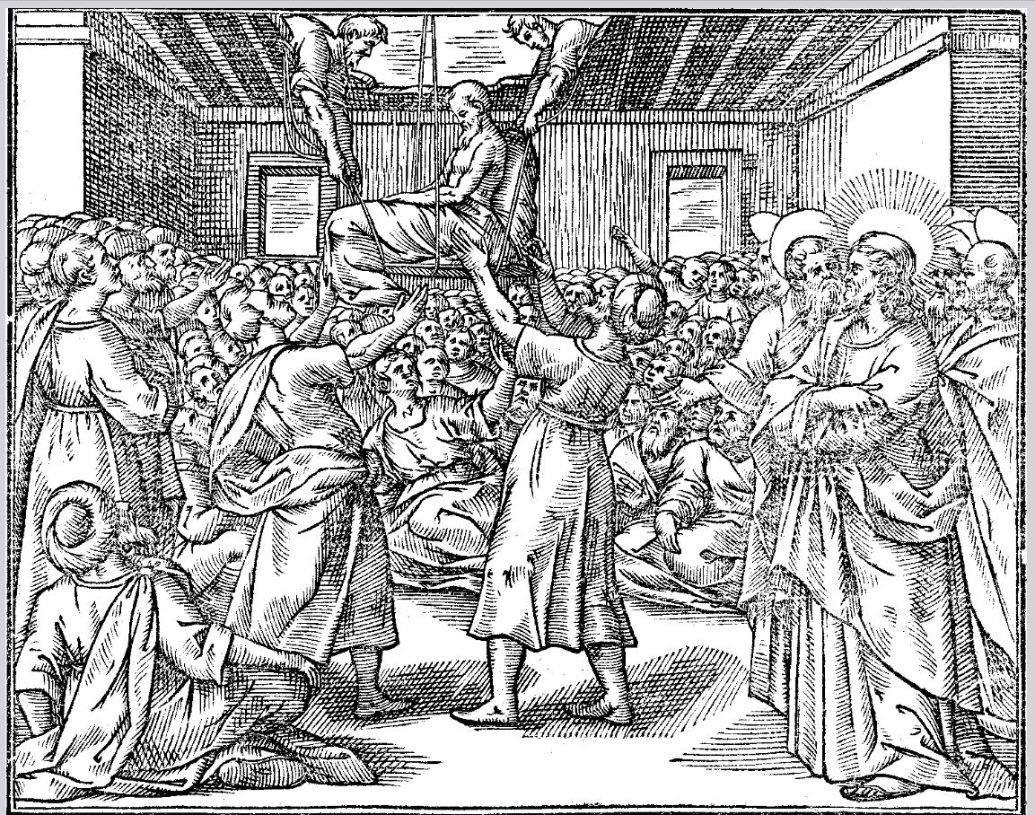 Jesus Heals Paralytic Lowered from Roof