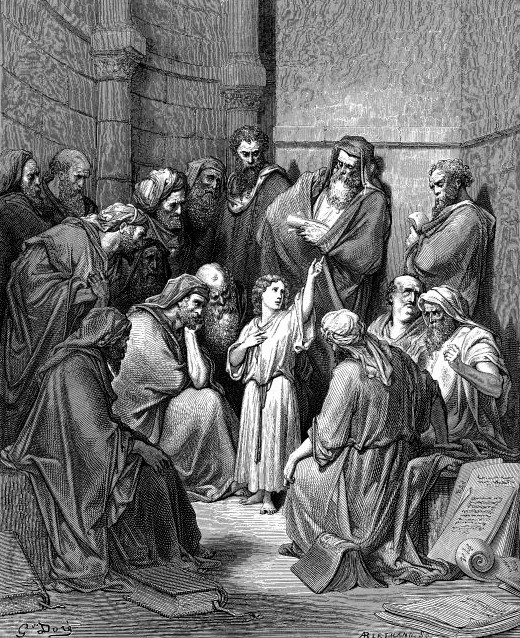 Jesus with doctors
