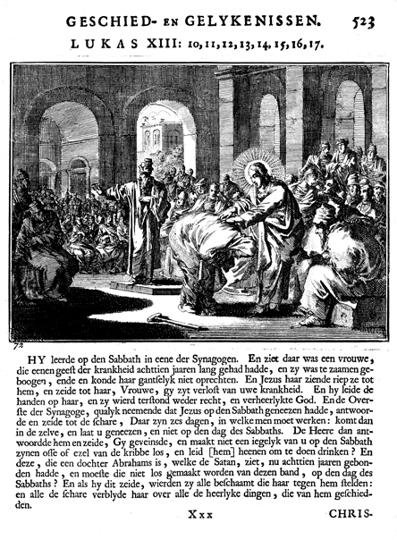 Jesus Heals Stooped Woman