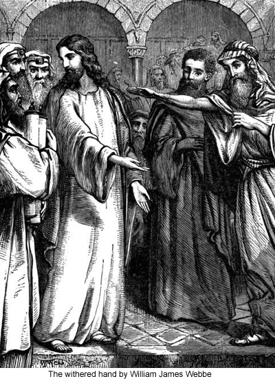 Jesus heals a withered hand