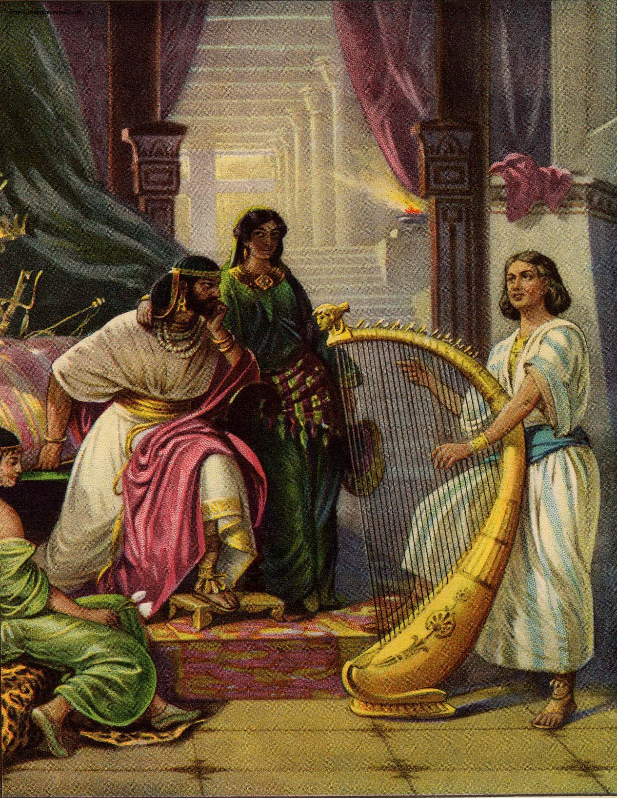 David Plays the Harp Before Troubled Saul