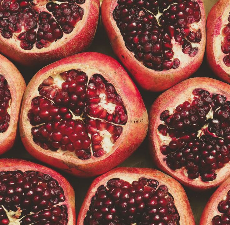 Pomegranate Halved